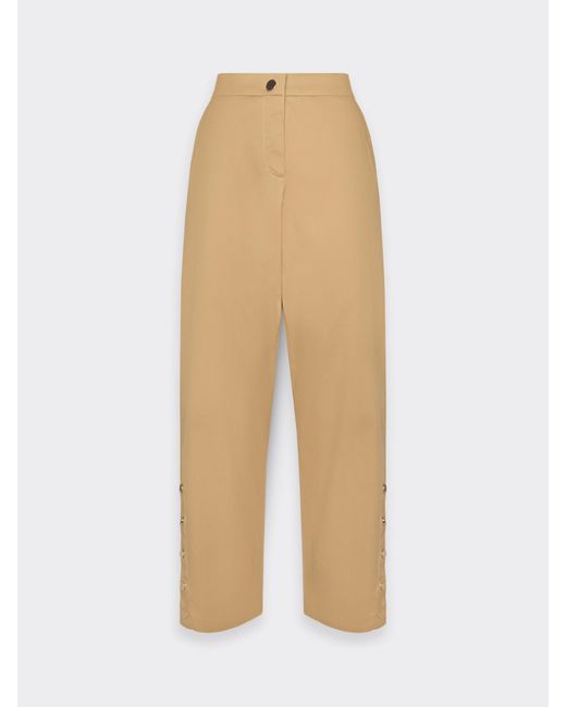 Pantaloni in gabardina con bottoni di Elena Miro in Natural