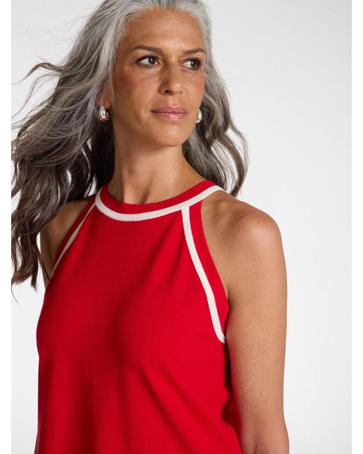 Top in maglia misto viscosa di Elena Miro in Red