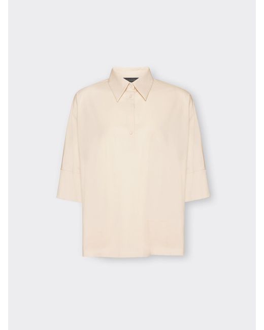 Blusa boxy con maniche a tre quarti di Elena Miro in Natural