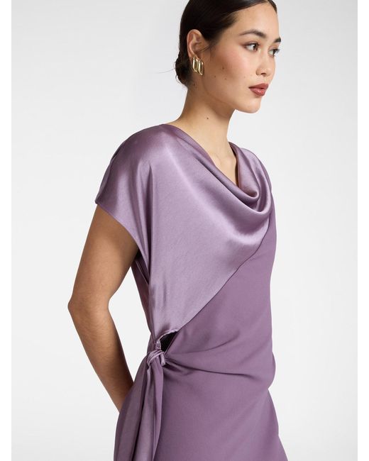Abito lungo con nodo laterale di Elena Miro in Purple