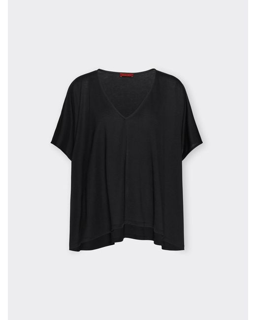 T-shirt scollo a V di Elena Miro in Black