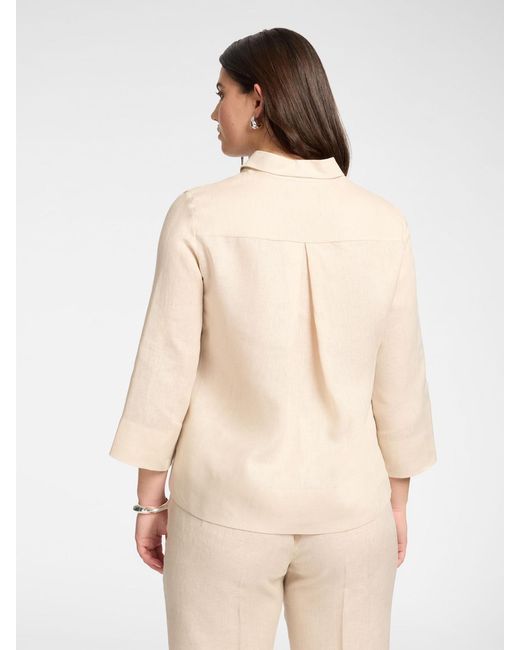 Camicia boxy in lino di Elena Miro in Natural