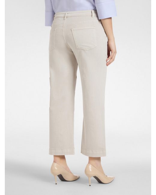 Pantaloni cargo in bull stretch di Elena Miro in White