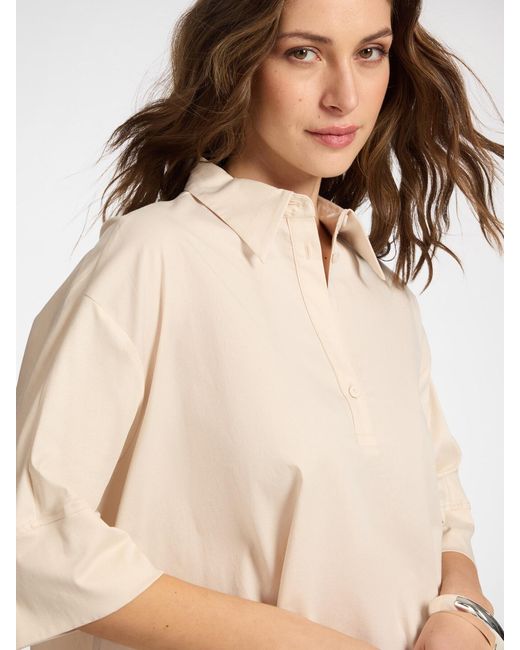 Blusa boxy con maniche a tre quarti di Elena Miro in Natural