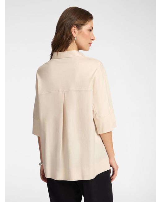Blusa boxy con maniche a tre quarti di Elena Miro in Natural