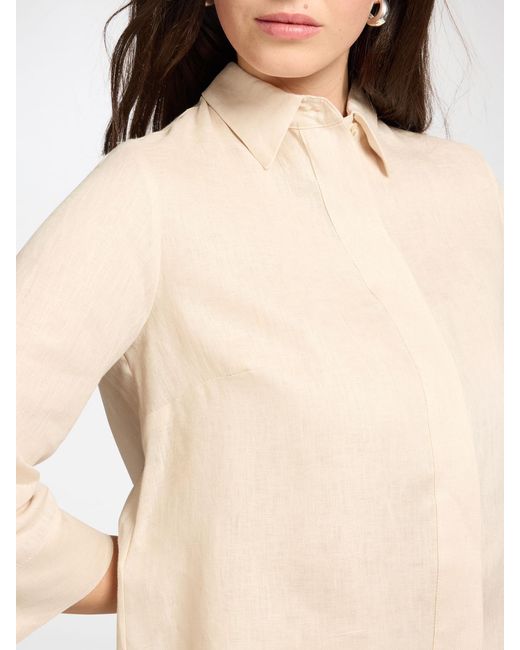 Camicia boxy in lino di Elena Miro in Natural