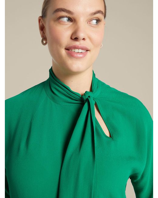 Blusa elegante con fusciacca di Elena Miro in Green