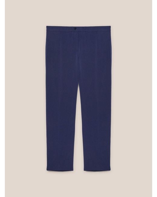 Pantaloni slim in tessuto crêpe di Elena Miro in Blue