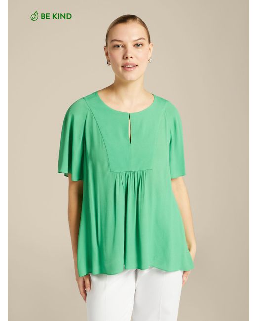 Blusa svasata con arricciature di Elena Miro in Green
