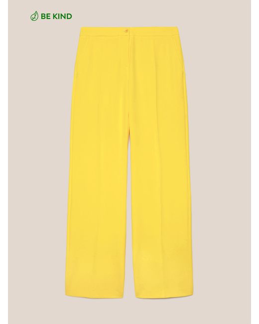 Pantaloni tailoring da fibre riciclate di Elena Miro in Yellow
