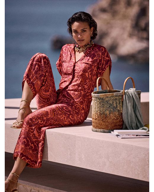 Pantaloni copri costume stampati di Elena Miro in Red