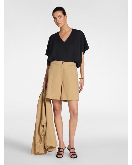 T-shirt scollo a V di Elena Miro in Black