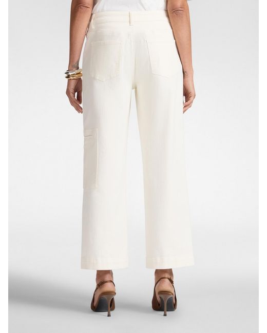 Pantaloni cargo in bull stretch di Elena Miro in White