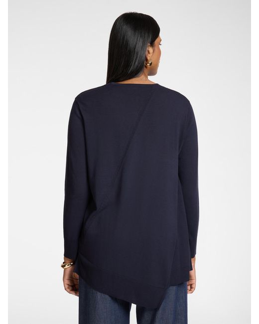 Maglia asimmetrica in cotone e modal di Elena Miro in Blue
