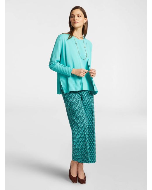 Cardigan con bordi a coste di Elena Miro in Blue