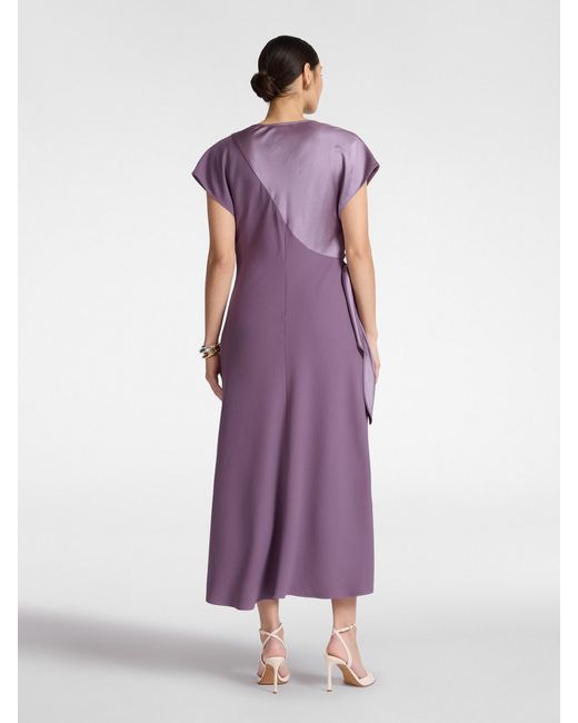 Abito lungo con nodo laterale di Elena Miro in Purple