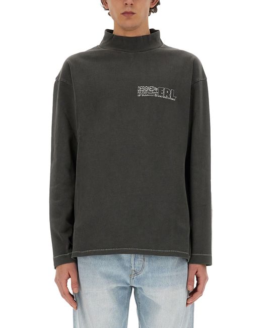 ERL Gray T Shirt With Print for men
