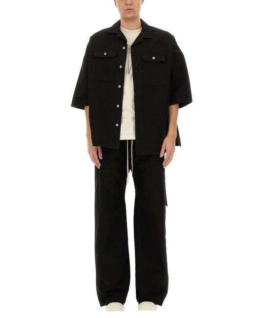 Camicia "Magnum Tommy" di Rick Owens in Black da Uomo