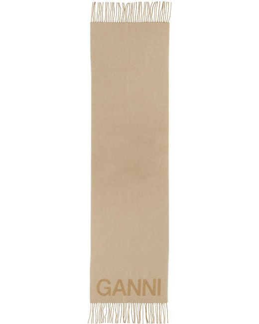 Ganni Natural Scarves & Wraps