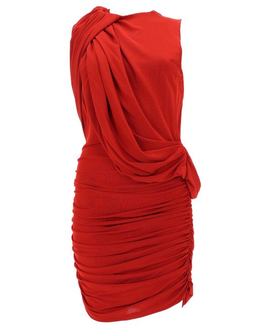 Magda Butrym Red Flirty Mini Dress For