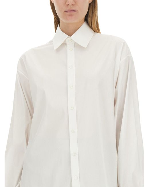 Drawstring Shirt-Donna di Peter Do in White
