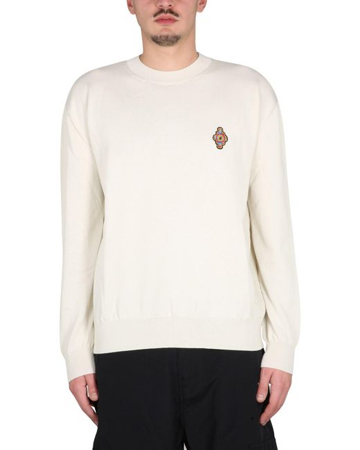 Marcelo Burlon White Regular Sunset Cross T-Shirt for men