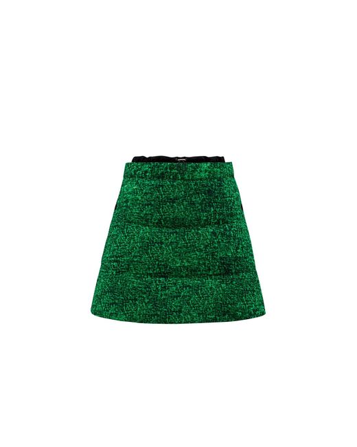 Moncler Genius Green Genius Mini Print Skirt With Invisible Side Closure