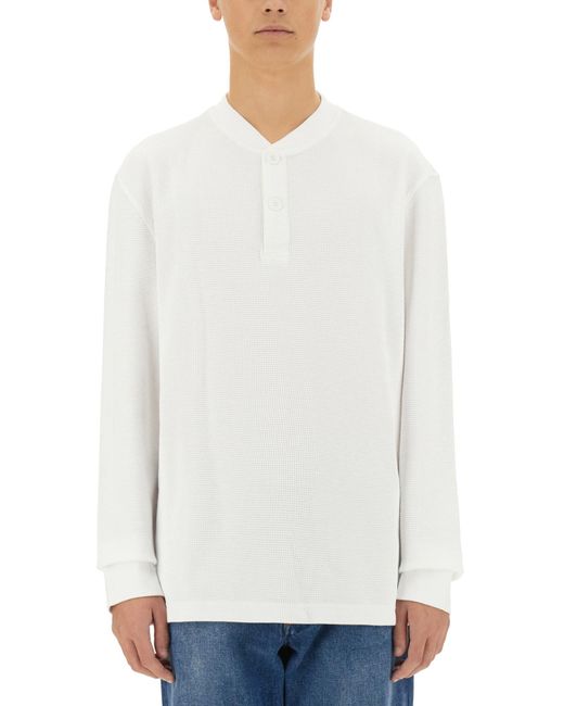 Barbour x Baracuta White T-Shirt "Henley" for men