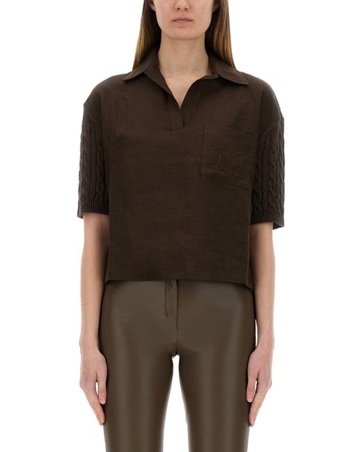 Max Mara Black Polo T-Shirt "Pavidi"