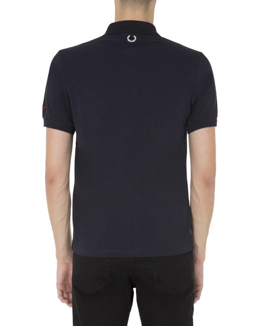 Fred Perry Slim Fit Cotton Pique Polo Shirt With Embroidered Logo in Blue  for Men - Save 40% - Lyst