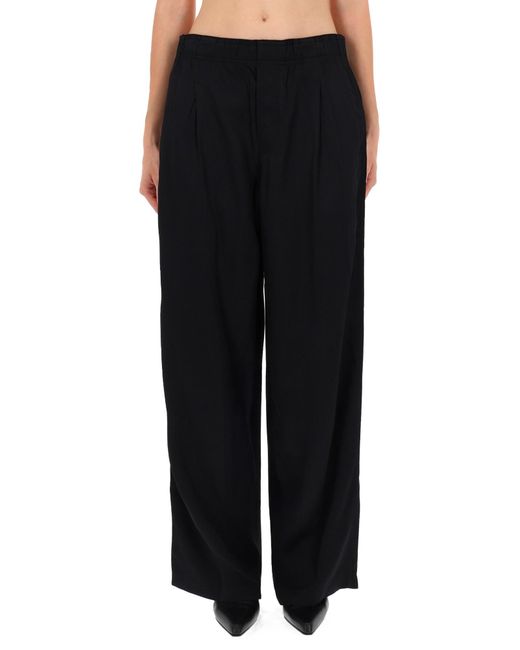 Our Legacy Black Wide-Leg Trousers With Relaxed Fit And Clean Lines