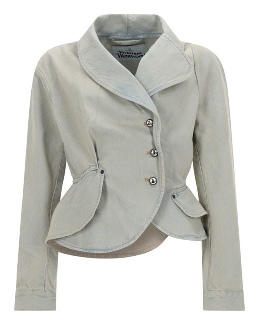 Vivienne Westwood Gray Asymmetric Jacket