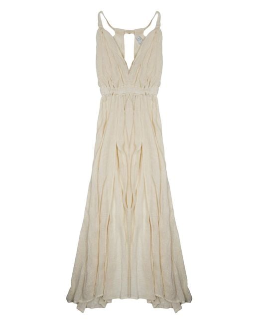 120% Lino White Abito