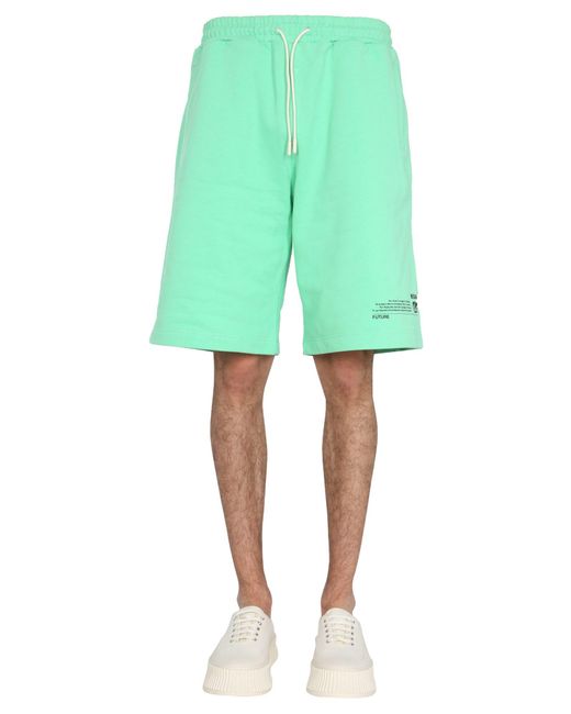 Shorts uomo altri materiali di MSGM in Green da Uomo