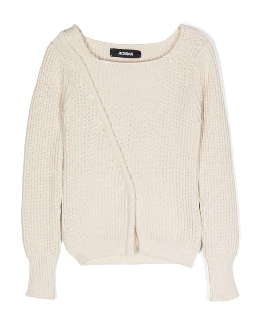 Jacquemus Natural Le Maile Pau Ribbed Jumper