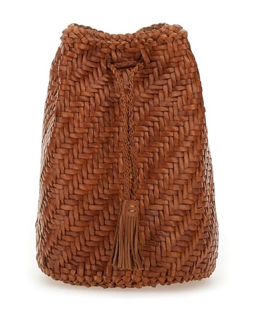Dragon Diffusion Brown "Pompom Double Jump Tan" Bag