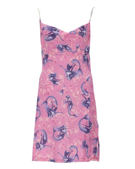 Versace Jeans Couture Purple Mini Abito