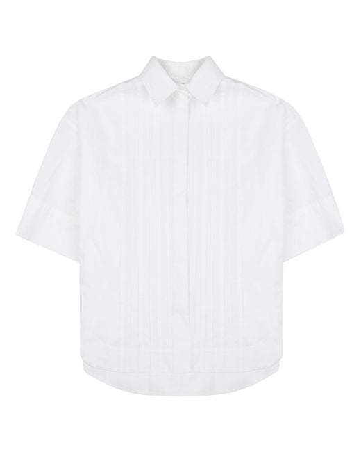 P.A.R.O.S.H. White P. A.R. O.S. H. Camicia Plissettata