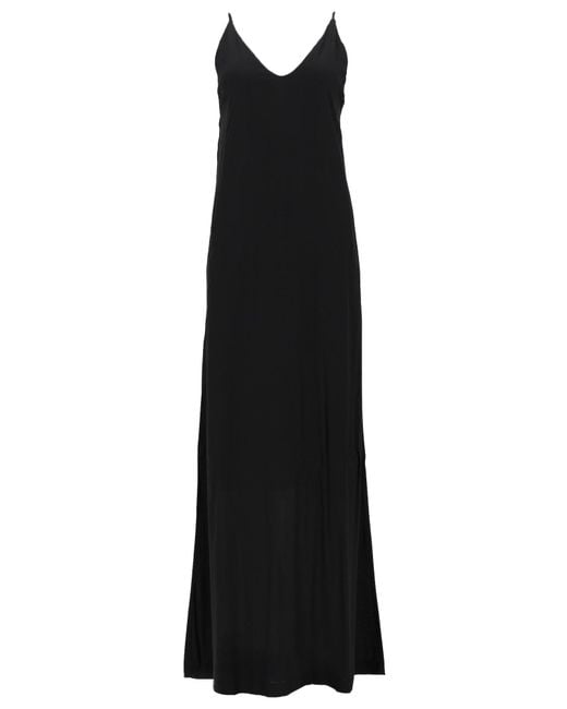 Nude Black Abito Lungo Con Scollo A V