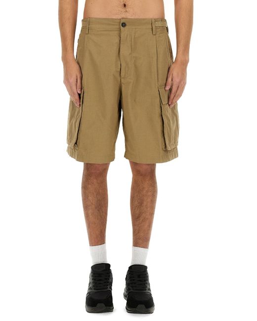DSquared² Natural Bermuda Cargo Shorts With Relaxed Fit for men