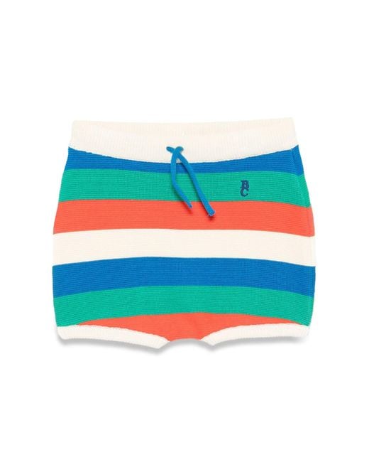 Bobo Choses Blue Striped Knitted Shorts