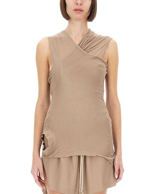 Rick Owens Natural Top With Crossover