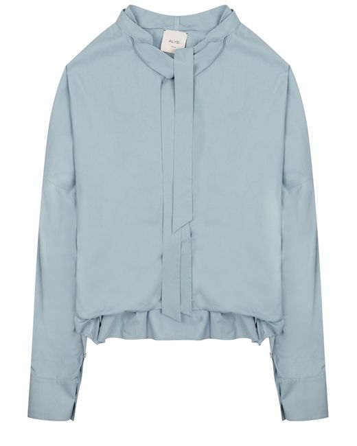 Alysi Blue Camicia Con Fiocco