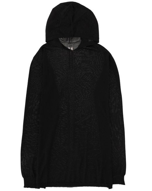 Rick Owens Black Hoodie for men
