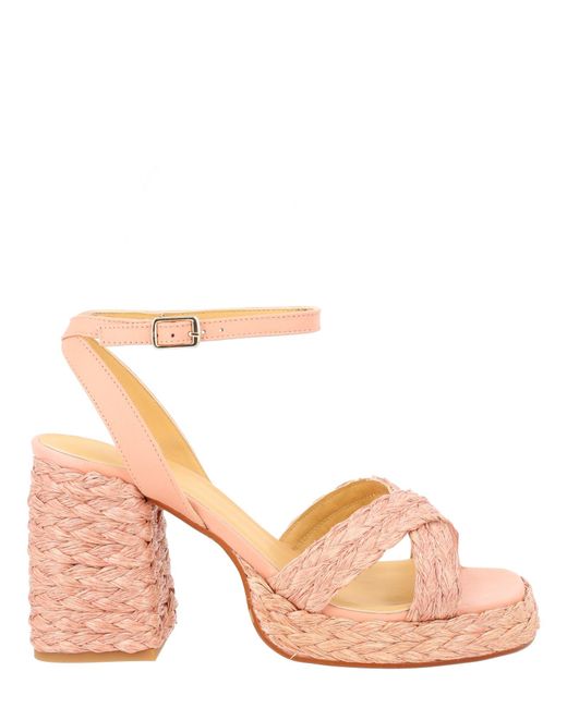 Castaner Pink Rose Ankle-Strap Heels