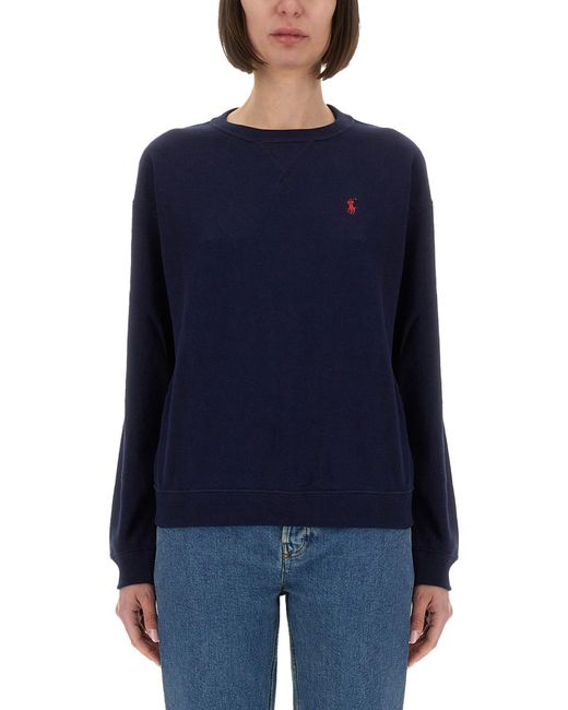 Polo Ralph Lauren Blue Sweatshirt With Logo
