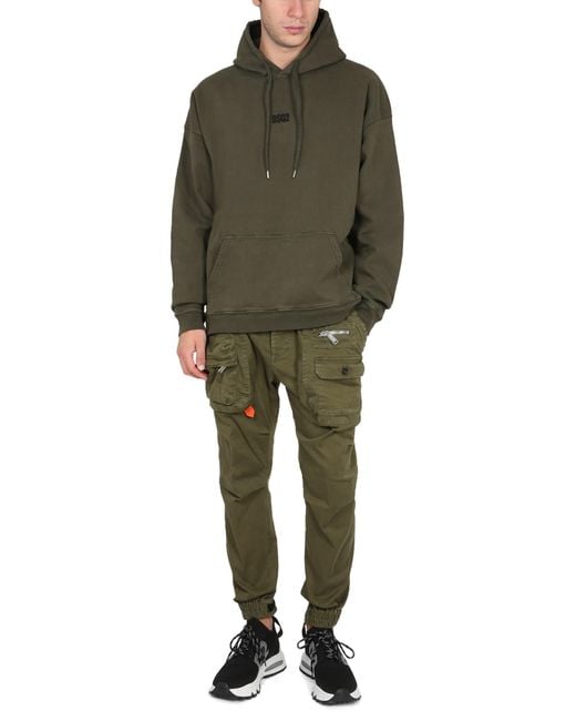 Felpa uomo altri materiali di DSquared² in Green da Uomo
