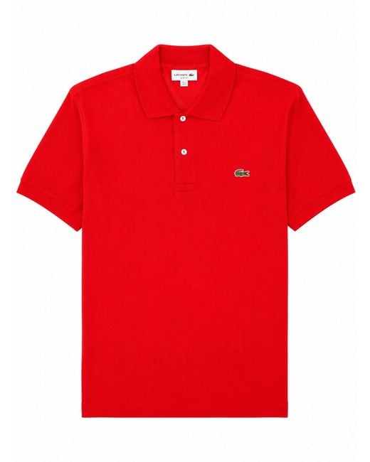 Lacoste Red Polo Con Logo for men
