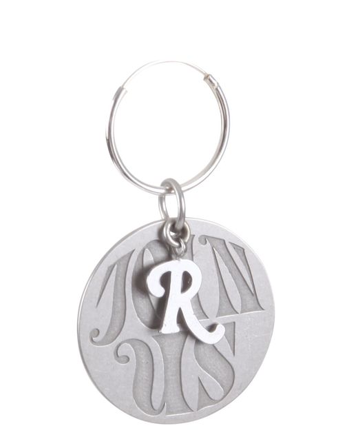 Raf Simons White Circle Single Earrings