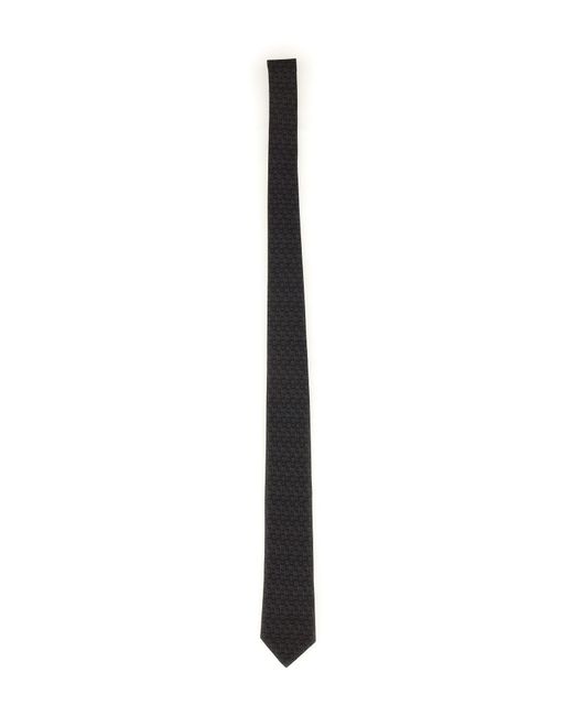 Ferragamo White Monogram Jacquard Tie for men